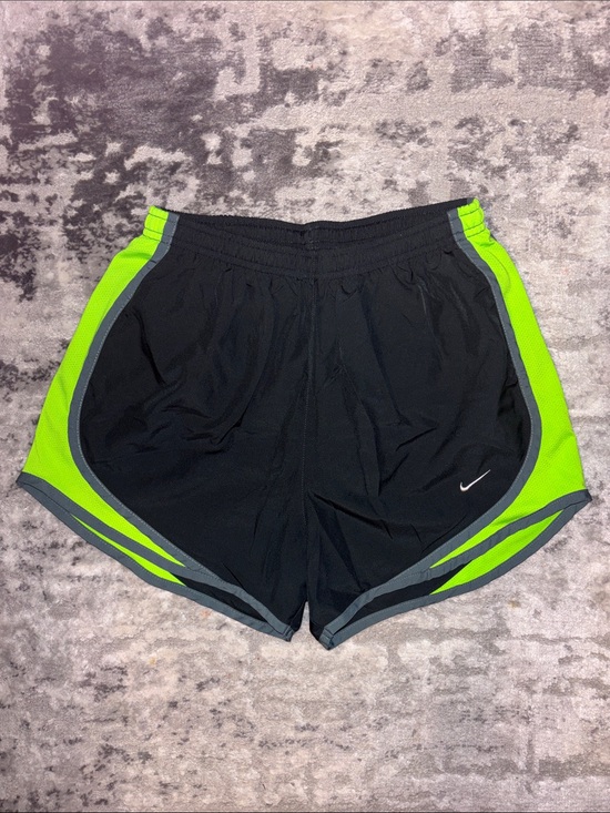 Nike Pants - Nike Dri-Fit Women's Black and Neon Yellow-green Athletic Shorts